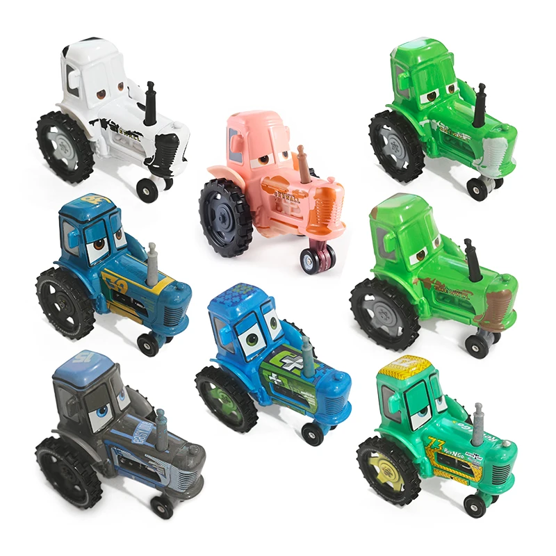 Disney Pixar Cars Chewall Calf Tractor 1:55 Modeling Metal Children Toy Car Alloy Racing Model Collectibles Kids Birthday Gifts