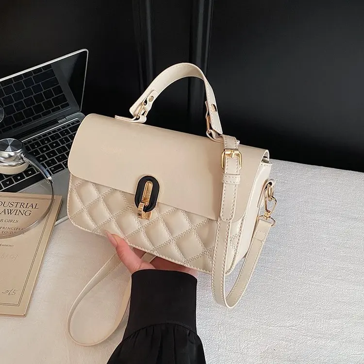 

2026 New-Arrival Women's Light Luxury Lock Bag - Retro Spring Fashion, Style, Handheld/Shoulder/Crossbody