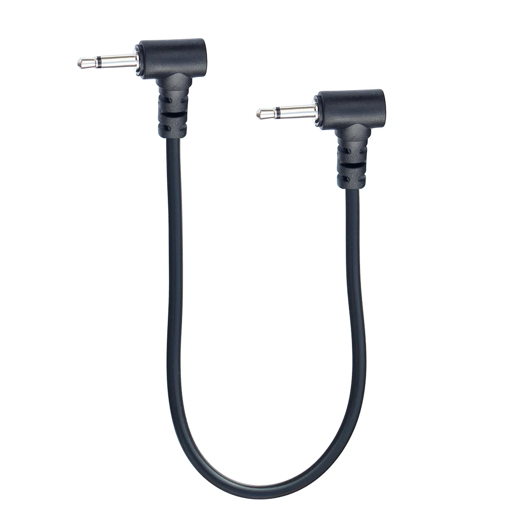 20cm curto 2 polo 3.5mm mono macho à tomada masculina duplo angular aux cabo de áudio