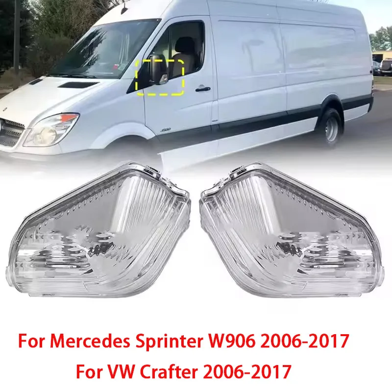 Wing Mirror Indicators Lens Rearview Turn Signal Light Lamp Cover Fit For Mercedes Sprinter W906 2006-2017 VW Crafter 2006-2017