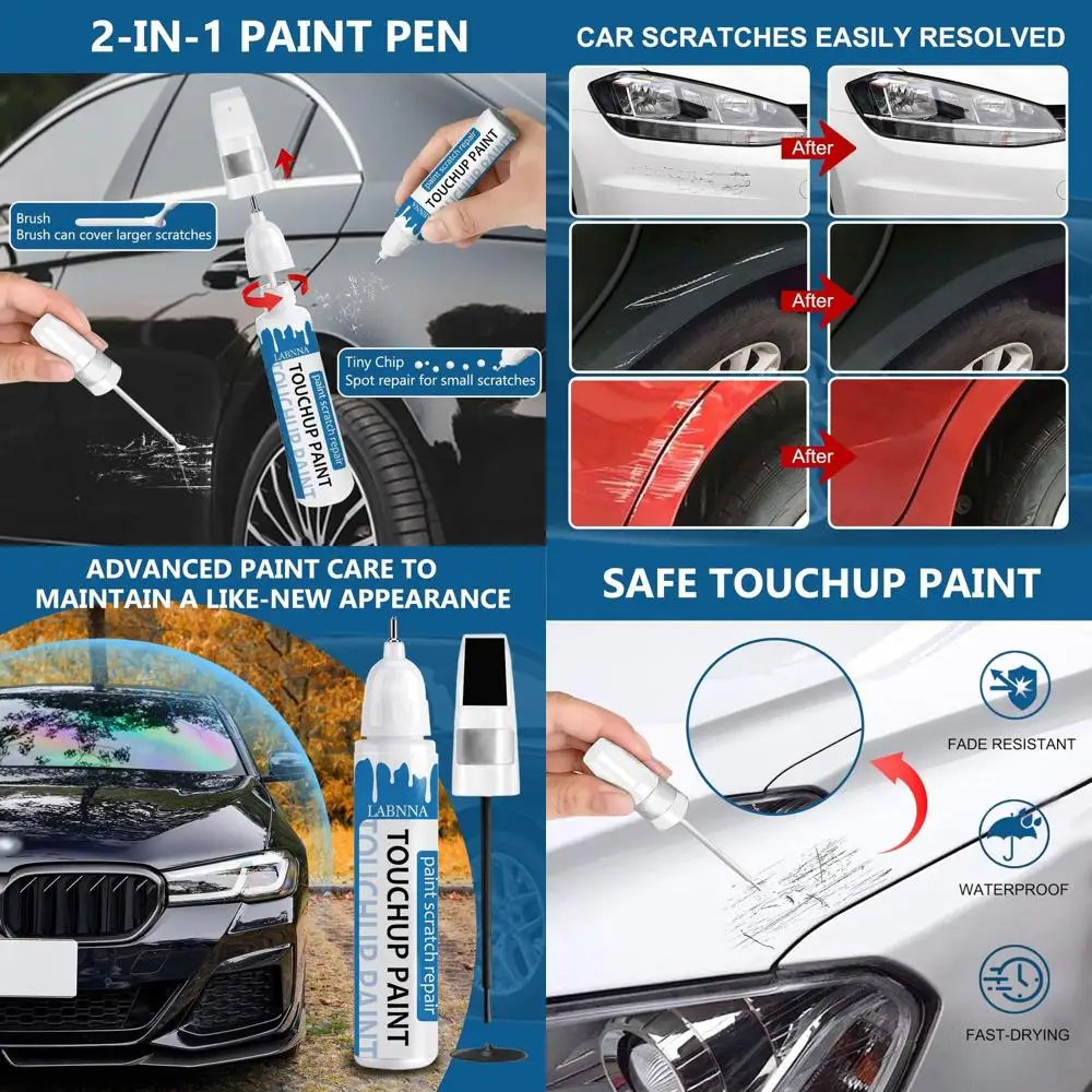 

Lunar Silver Metallic(NH-830M) Touch Up Paint for Acura-Exact Match 2 in 1 touchup Paint Pen for Chips and Nicks Repair Car Pain