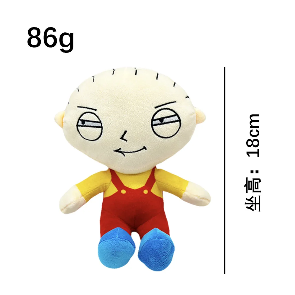 18cm Family Guy plush toy with creative design, cute, cute, soft, comfortable, soothing, and can be given as a gift