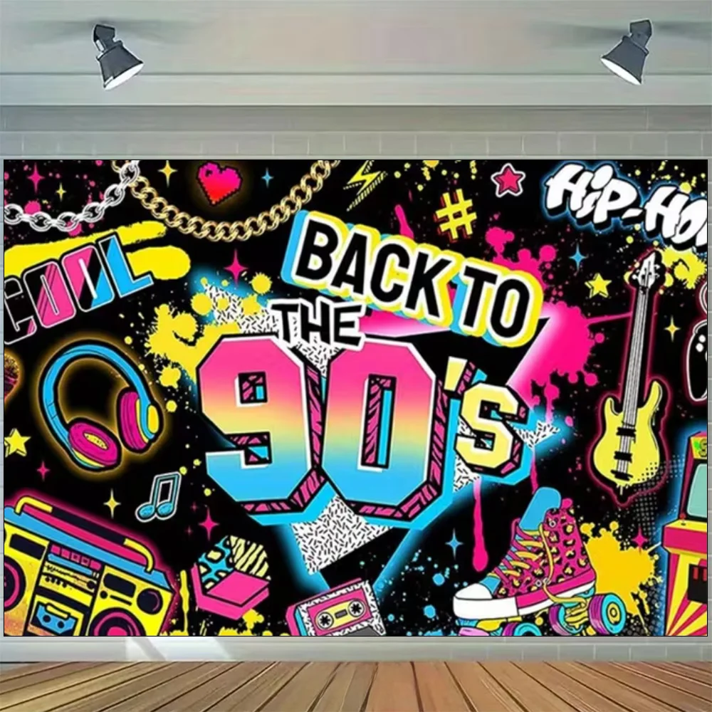 الرجعية العودة إلى 80s 90s الموسيقى ديسكو الطرف الديكور خلفية ضوء النيون الكتابة على الجدران أشرطة الطوب خلفية لوازم استوديو الصور