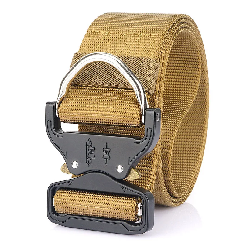 5 سنتيمتر واسعة الرجال في الهواء الطلق بقاء حزام التكتيكية النايلون الجيش العسكرية التدريب أحزمة مشبك معدني واجب زنار قوي ودائم #3