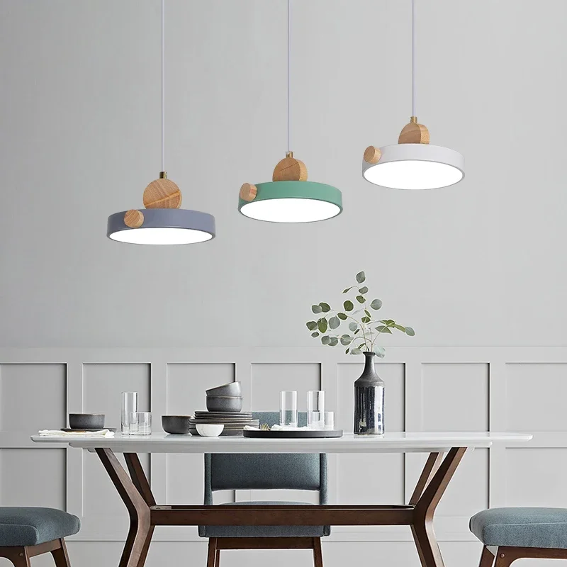 

Nordic Macaron Colour Creative LED Pendant Light Living Room Bedroom Dining Room Bar Bedside Chandelier