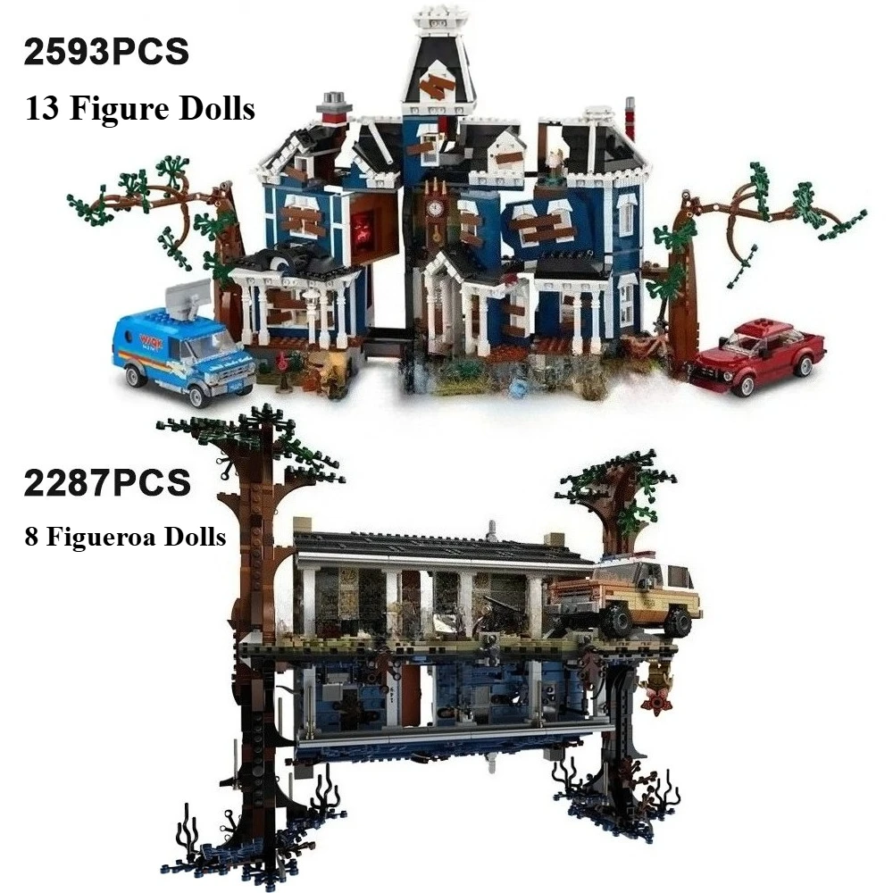 

2593PCS Or 2287PCS The Creel House The Upside Down Building Blocks With Figures Architecture Assemble Toy Gift For Adult