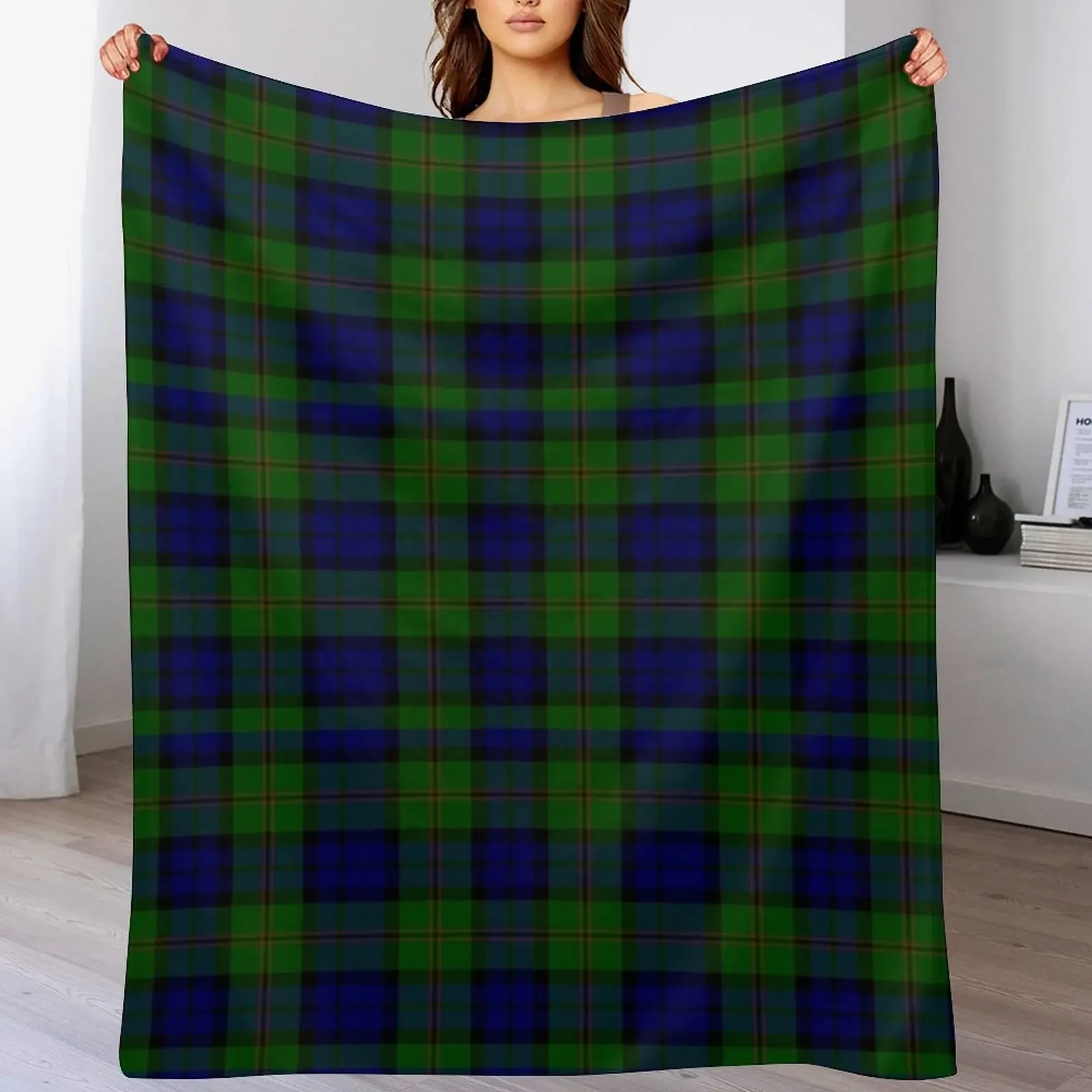 Clan Dundas Tartan Throw Blanket Soft Comfort Blanket for Reading Watching TV