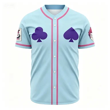 Japanese Anime Baseball Uniform One-piece Straw Hat Group Heart-shaped Theme Multifunctional Short Sleeved Cardigan