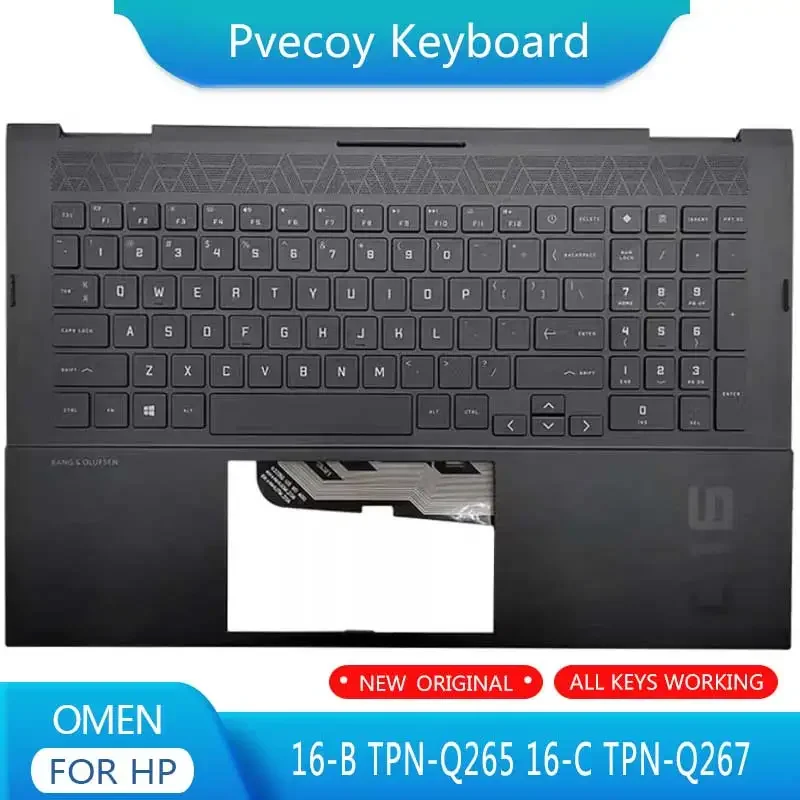 caixa do teclado do portatil tampa superior versao inglesa dos eu omen 16 b tpn q265 16 c tpn q267 novo 01