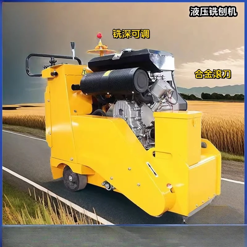 Concrete pavement milling machine Hand-pushed hair pulling and chipping machine