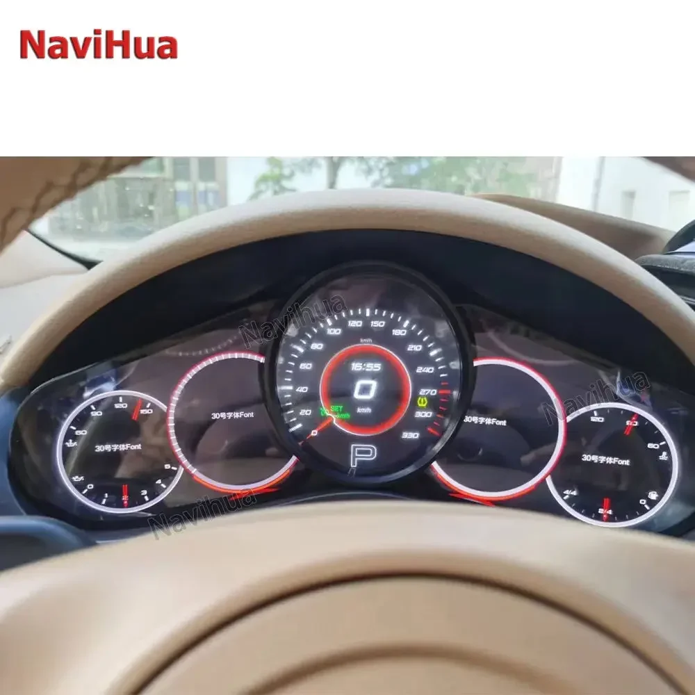 

Virtual Cockpit Linux System Car LCD Dashboard Digital Instrument Cluster Auto Meter Speedometer Panel for Porsche Cayenne