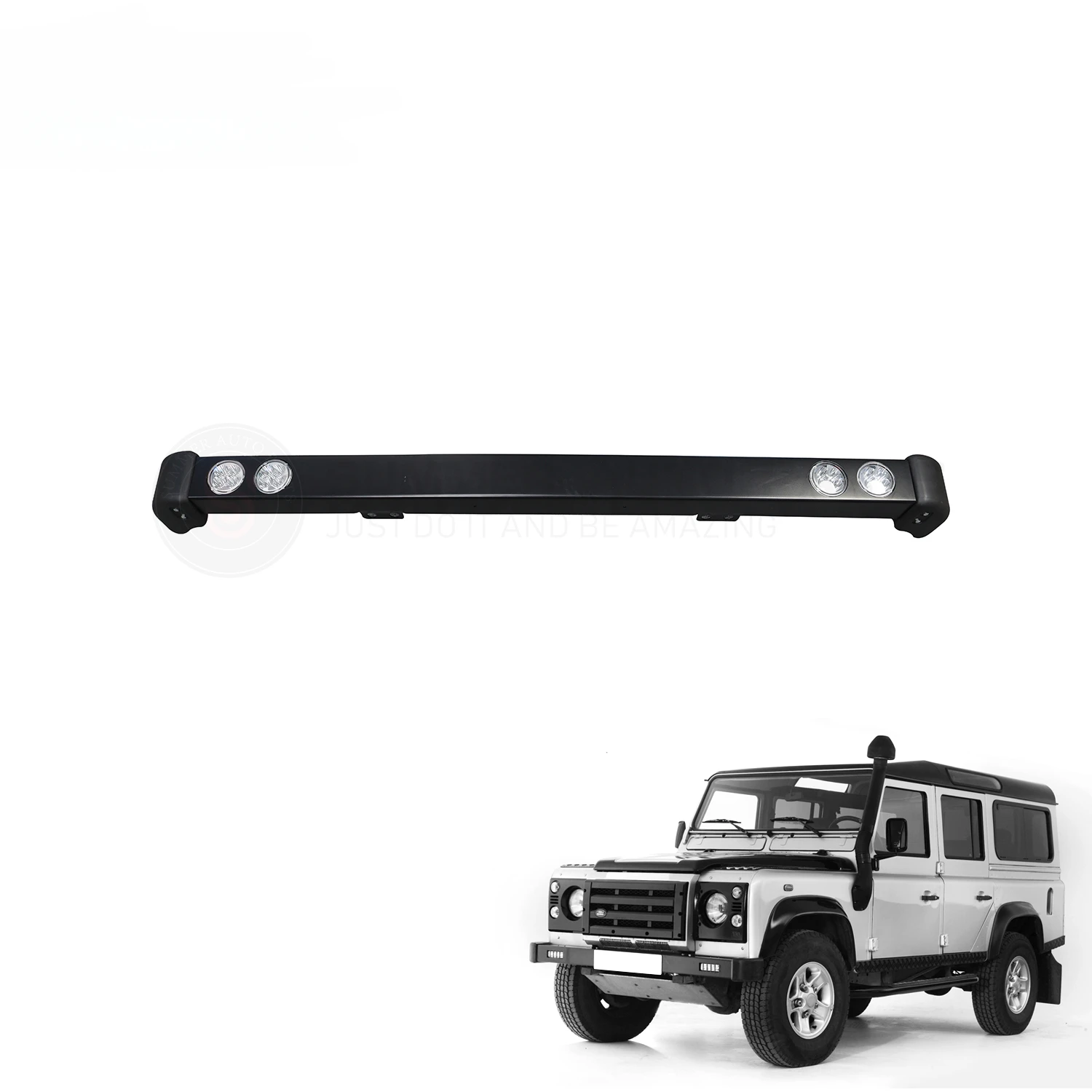 

DEF4X4 Front Bumper with Round Lamp Exterior Accessories For Land Rover Old Def ender