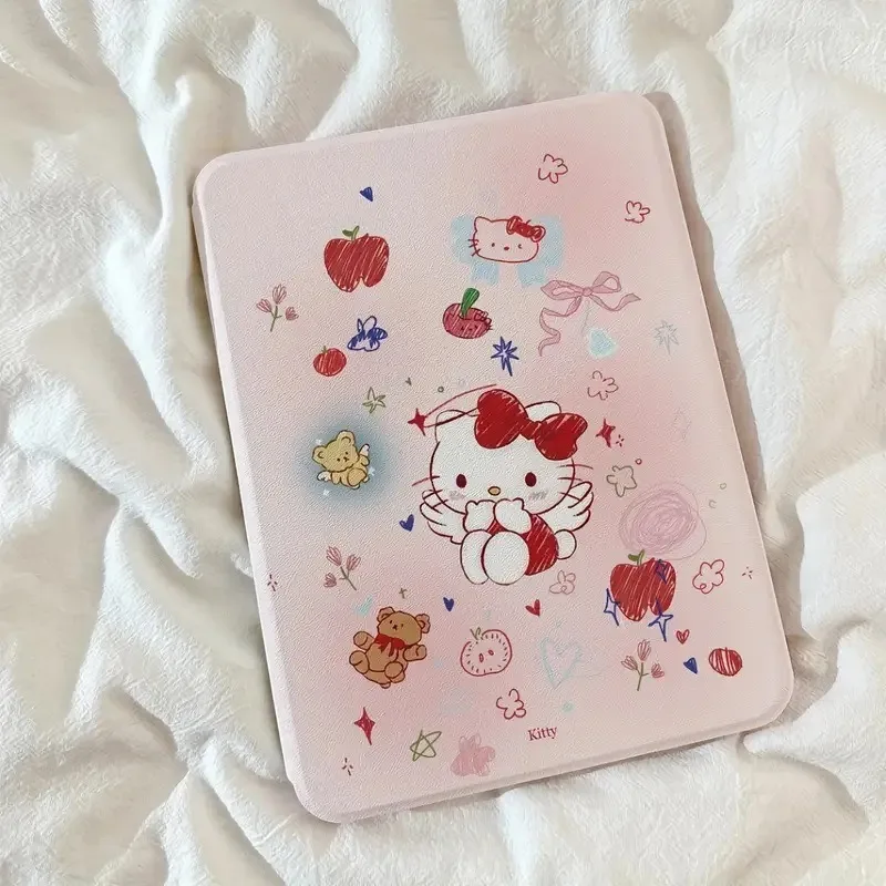 

Hello Kitty Rotate IPad Case for IPad Air7 Air6 Pro 11 10th Air4/Air5 10.9in 5/6th 7/8/9 Gen 10.2in Clear Back Shockproof Cover