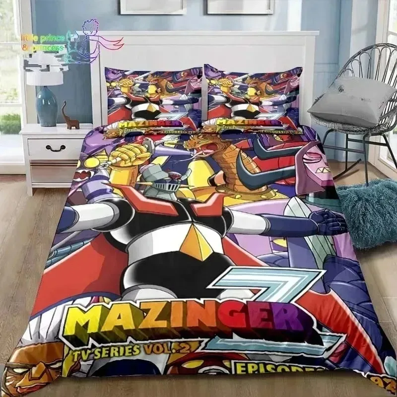 

Mazinger Z UFO Robot Grendizer Bedding Set Single Twin Full Queen King Size Bed Set Adult Boys Bedroom Anime Bedding Gift