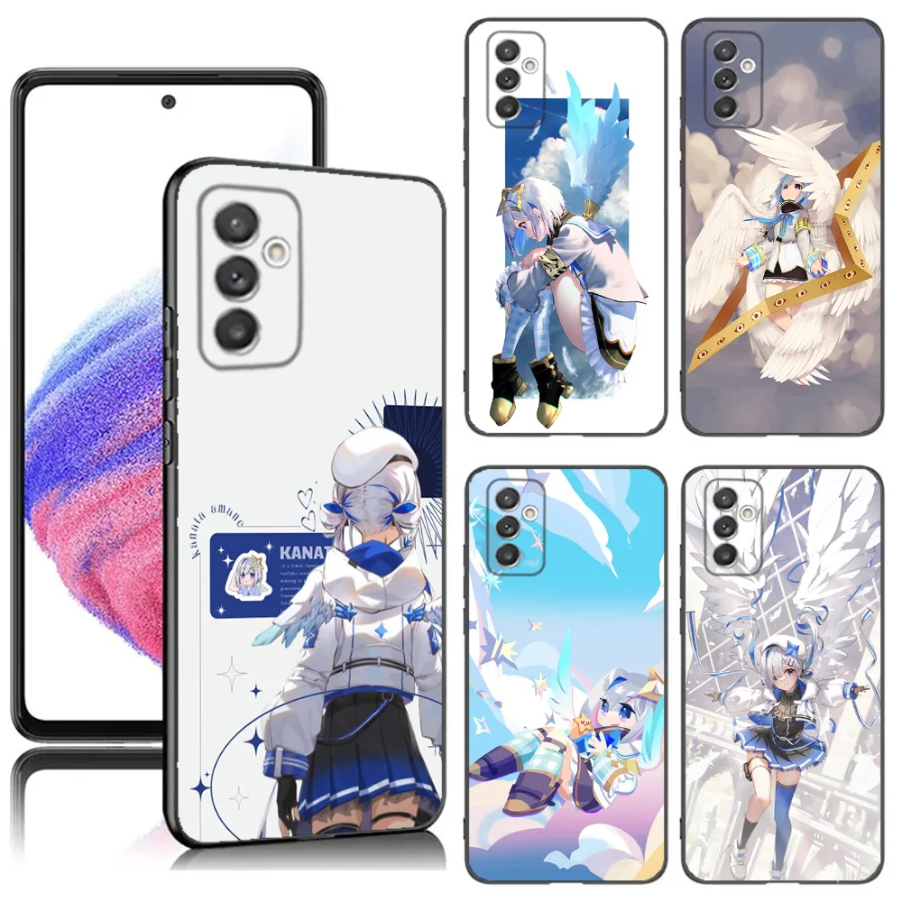 Amane Kanata Hololive Phone Case For Samsung S24,23,22,30,21,10,9,Ultra,Plus,Lite,FE,5G Black Soft Case