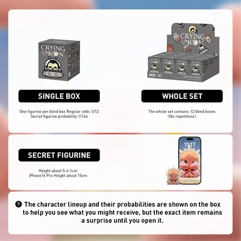 Фигурки POP MART Crybaby Crying to the Moon - Серия Sitting Mystery Box — фото модели