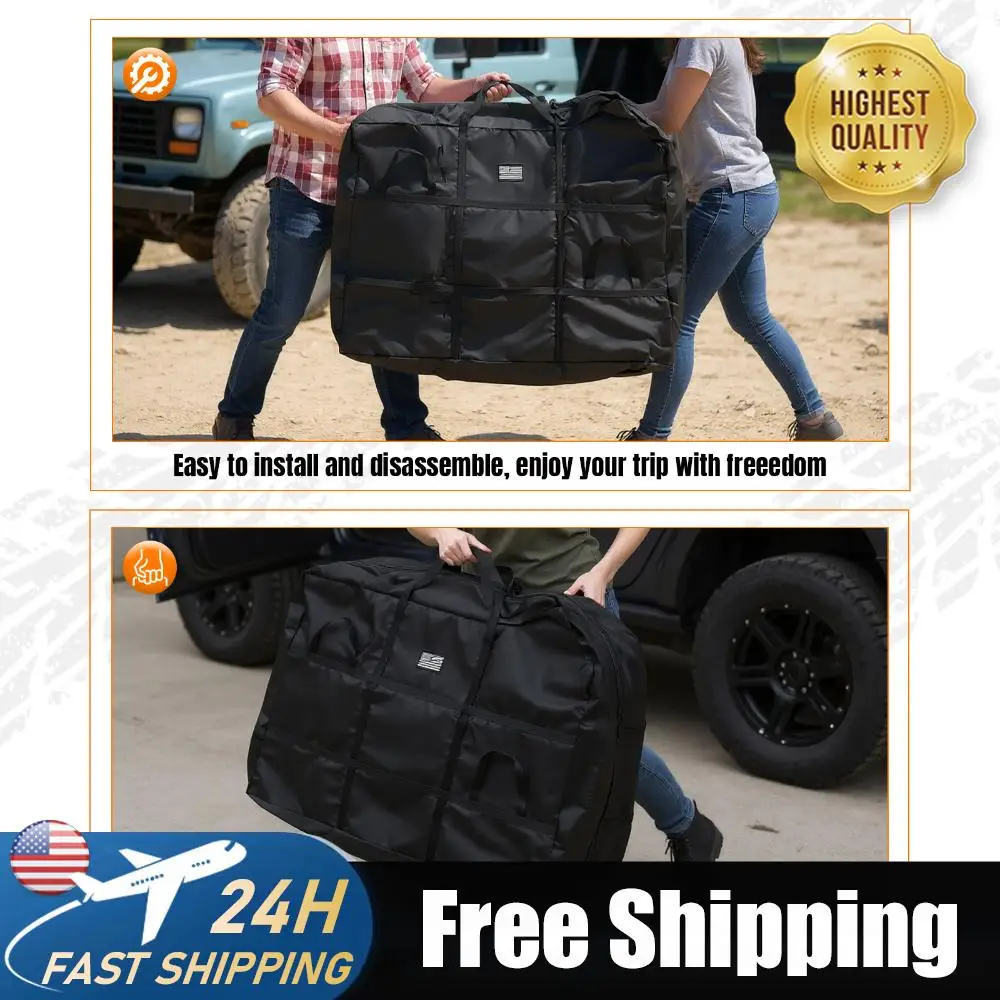 

4pcs Front Rear Door Storage Bags Organizer Oxford Cloth Driver Door Organizer with Handle Fit for Ford Bronco 4-Door 2021-2025