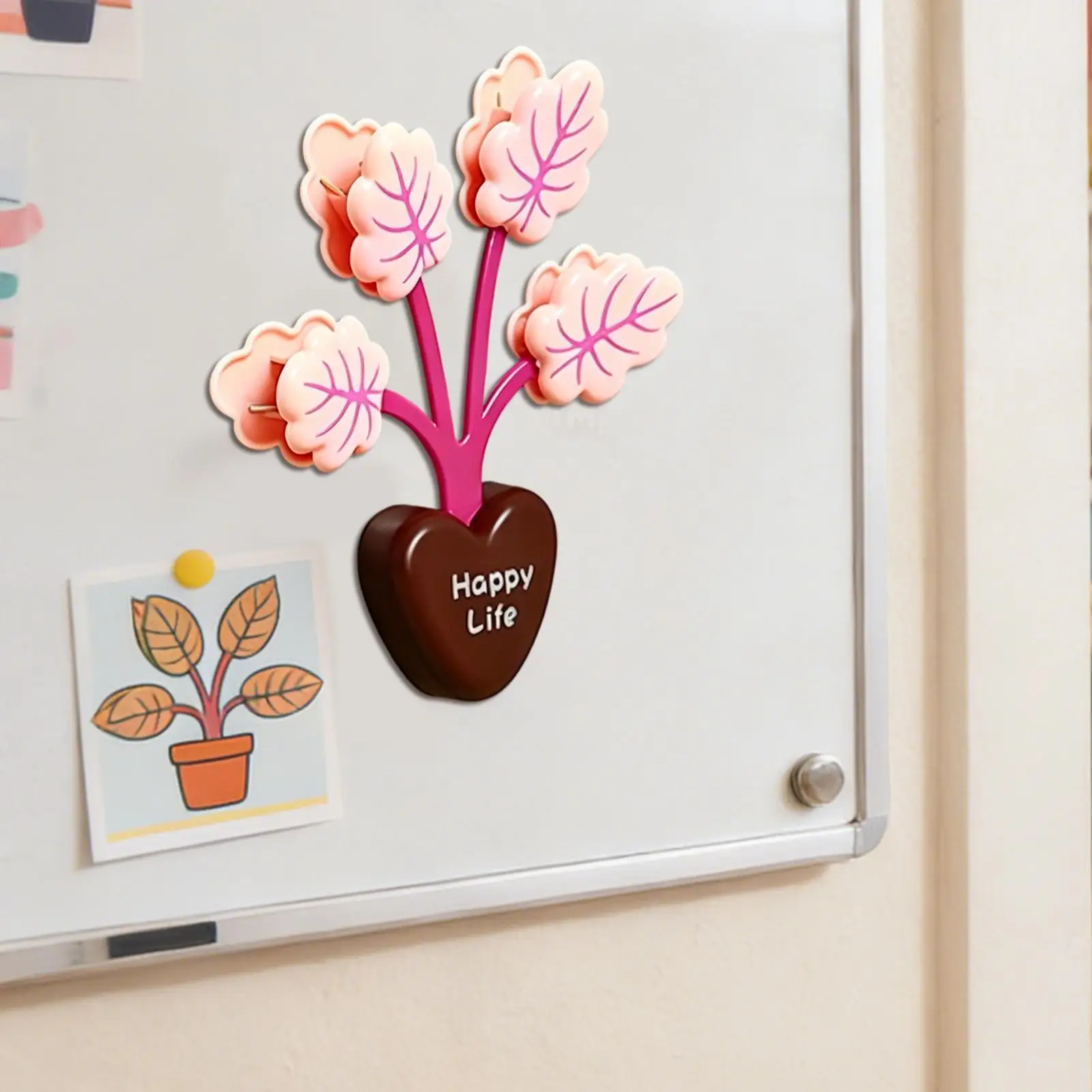 Magnets Bag Clip Space Saving Long Lasting Green Plant Magnetic Fridge Magnets For Cabinets Dormitories Lockers Kitchens