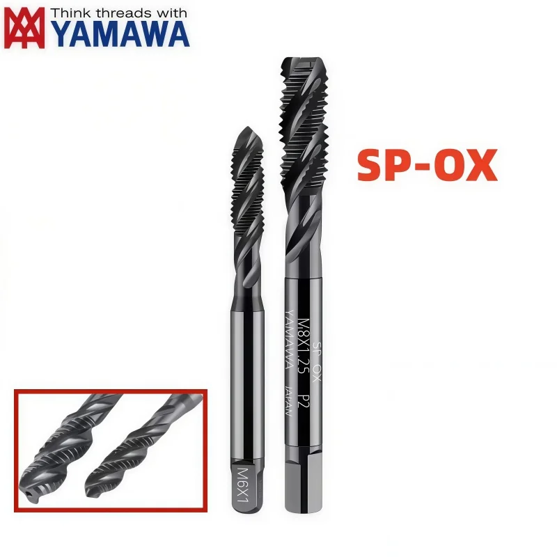1PCS YAMAWA For Steel INOX HSSE Standard Fine Spiral Fluted Tap M1M2M3M4M5M6 SP-OX Thread Taps M7M8M10M11M12M14M16M18M20M22M24