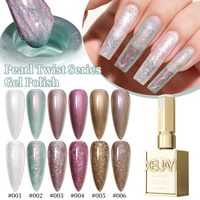 6PCS 15ML Pearl  Thread Gel Nail Polish set Long-Lasting UV/LED Soak Off Gel, Gift For Women And Suitable For Home Nail Salon