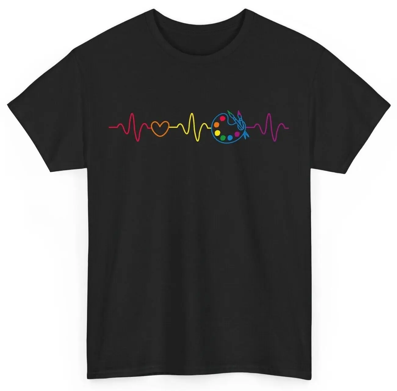 Art Shirt, Heartbeat Art Painting Drawing Lovers Painter Artist Shirt