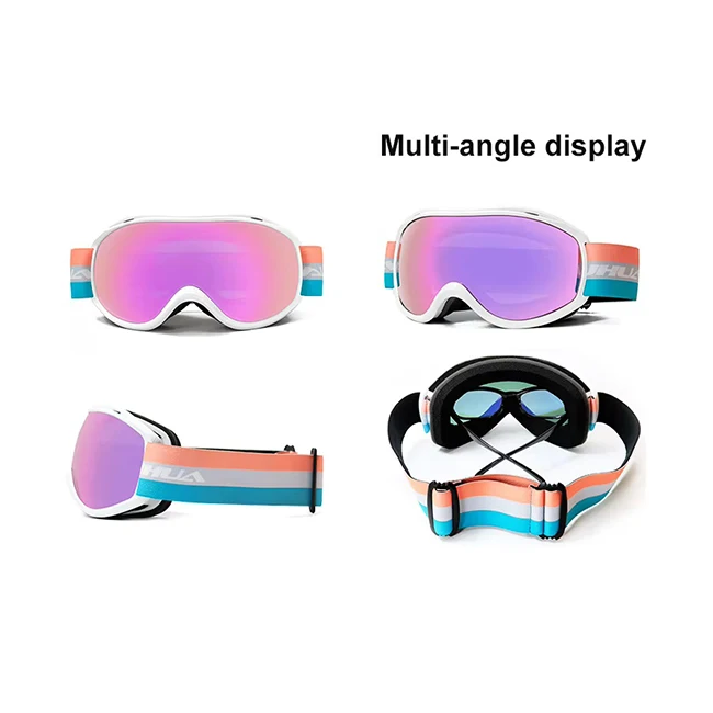 Ski Goggles Double-Layer Mirror Polarized Lens Snowboard Safety Google Windproof UV400 Protection Snow Sport Eyewear Custom Logo