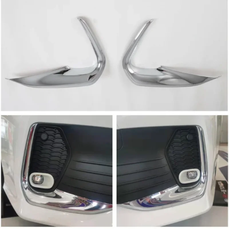 

Carbon Fiber Fog Light Cover for Toyota Allion 2021 Fog Lights Cover Chrome Front Fog Light Eyebrow Trim Accessories