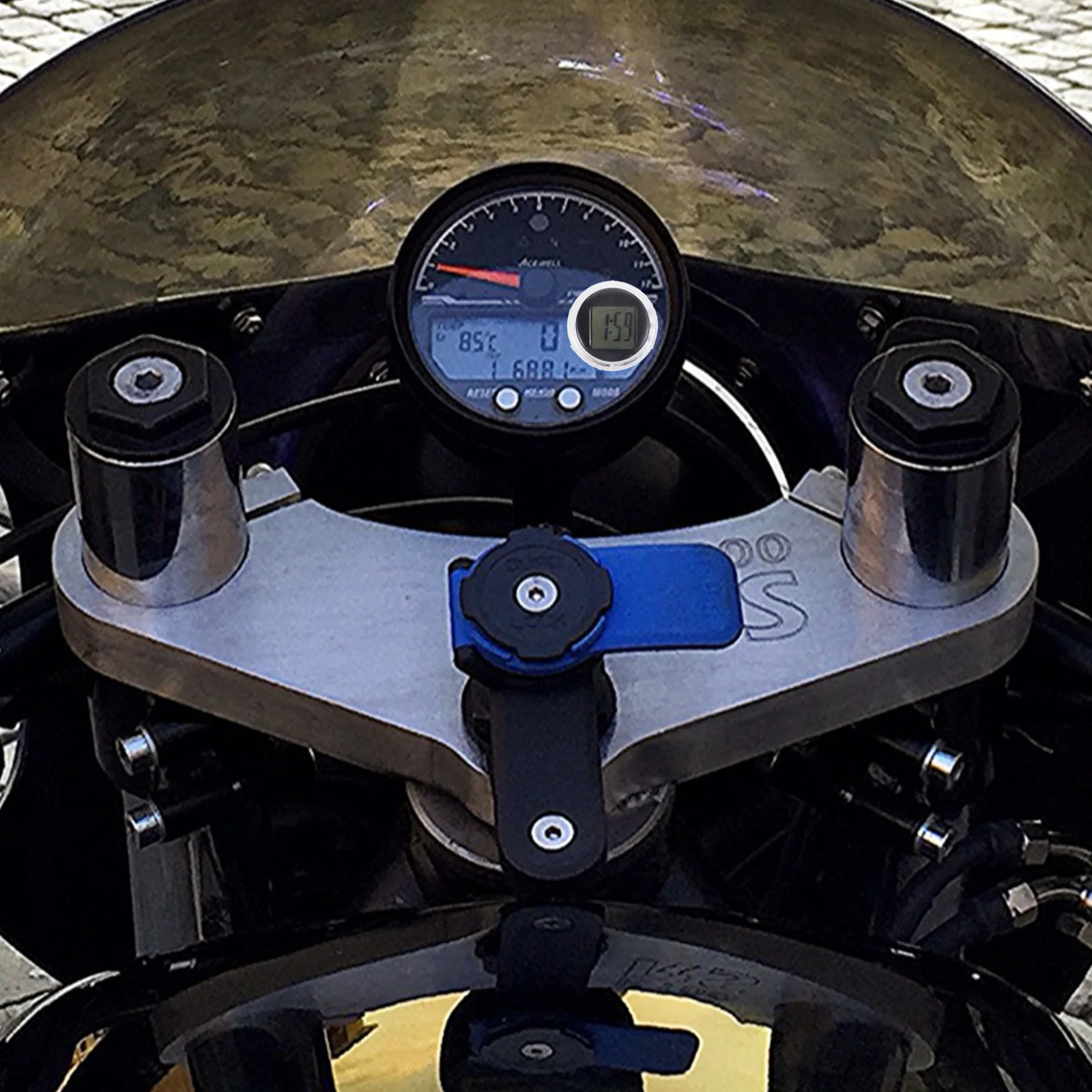 

3 Pcs Watch Electronic Accessories Mini Motorcycles Stick Clock for Dashboard Movement Adhesive Digital