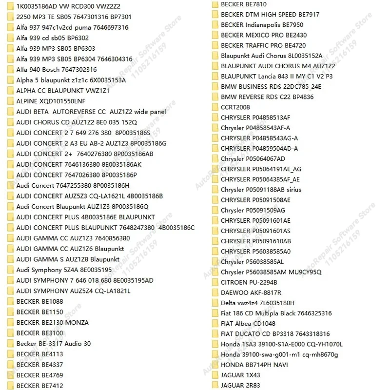 Calulateur d'autoradio Code de déverrouillage d'autoradio Code de calulateur en Eeprom pour Alfa pour BECKER pour Honda pour Nissan pour BMW... ectez de nombreuses voitures