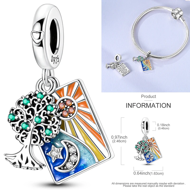 925 Sterling Silber Lebensbaum Anhänger Familie Unendlichkeit Herz CZ Zirkon Perle Passend für Original Armband DIY Schmuck Geschenk für Frauen – Detail 37