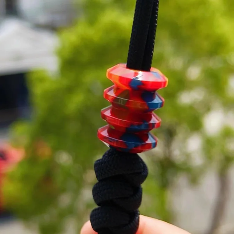 Resin Contrasting Umbrella Rope Knife Pendant EDC Backpack Pendant Key DIY Bead Folding Knife Bracelet Pendant