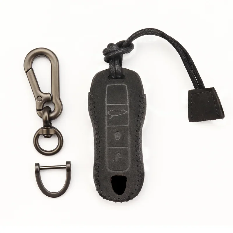 

Высококачественный замшевый чехол для ключей от автомобиля, автомобильный брелок для ключей, сумка для ключей от автомобиля для Porsche 718 macan Cayenne panamera, интерьерные автоаксессуары