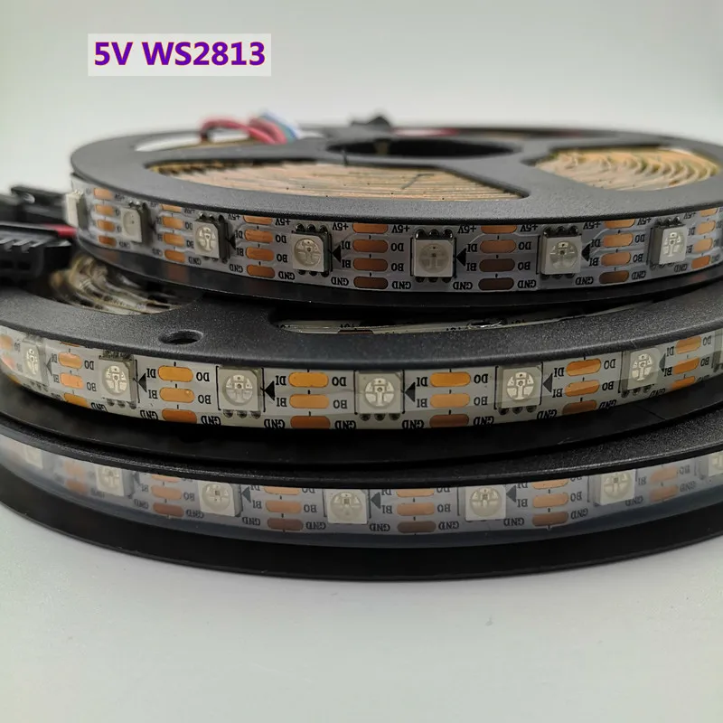 DC5V WS2813 DC12V WS2815 WS2812 Updated 5050SMD LED Strip Light individuaIIy AddressabIe Dual-Signal PixeIs IP65 Waterproof