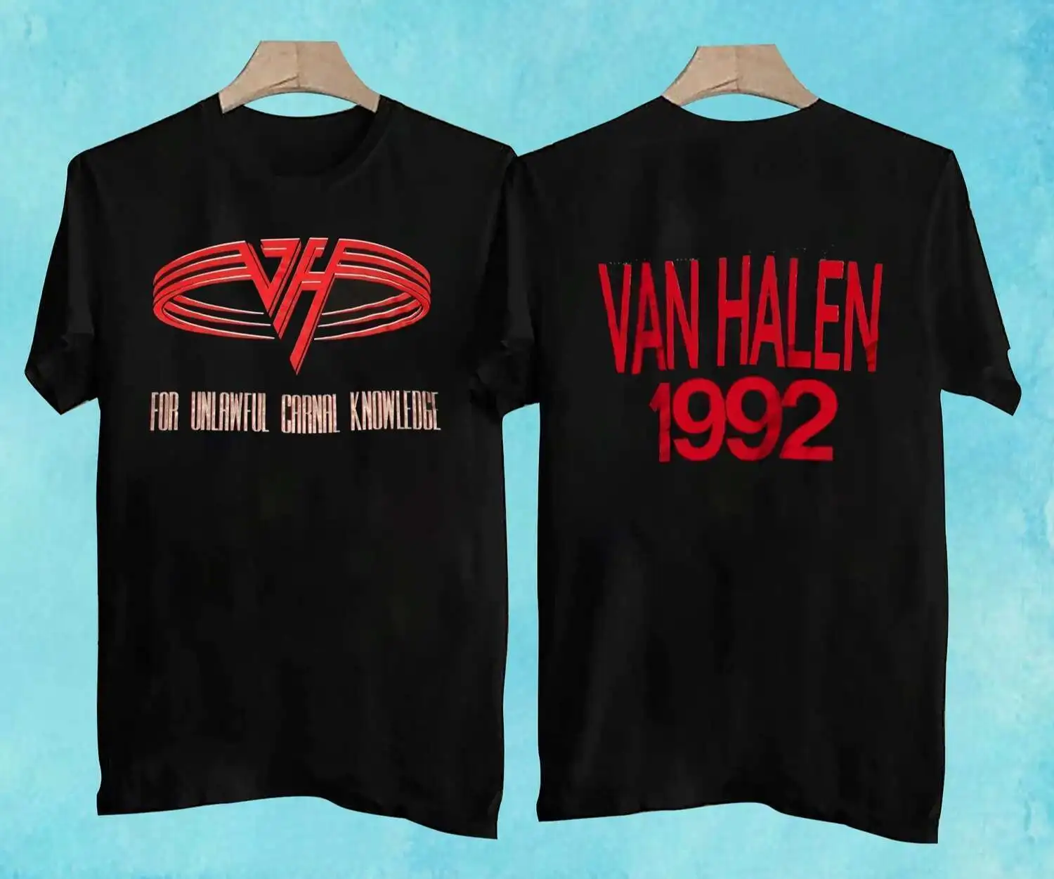 

90s van halen for unlawful carnal knowledge brockum 1992 vintage t-shirt for fan