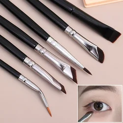 Professional Makeup Brushes Set 1/6PCS Contouring Eyebrow Eyeliner Brush Portable Soft Small Angle Eyes Makeup Detail Brush Tool