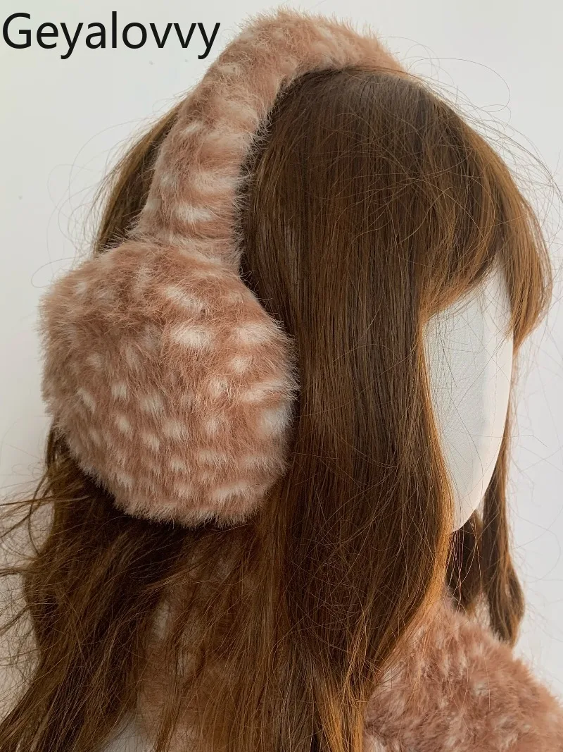 달콤하고 귀여운 소녀들을 위한 다용도 귀마개 겨울 따뜻한 플러시 방한 귀덮개 야외용 귀마개 여성용 스카프