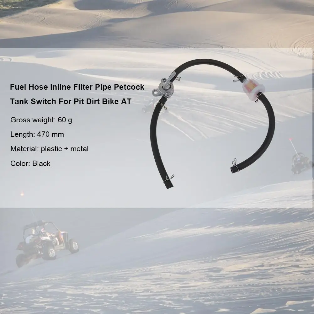 Inline Fuel Tank Tap Petcock Filter Hose Kit Universal Fuel Switch Oil Pipe Set Equipment for Pit Dirt Bike ATV Motorcycle SUV