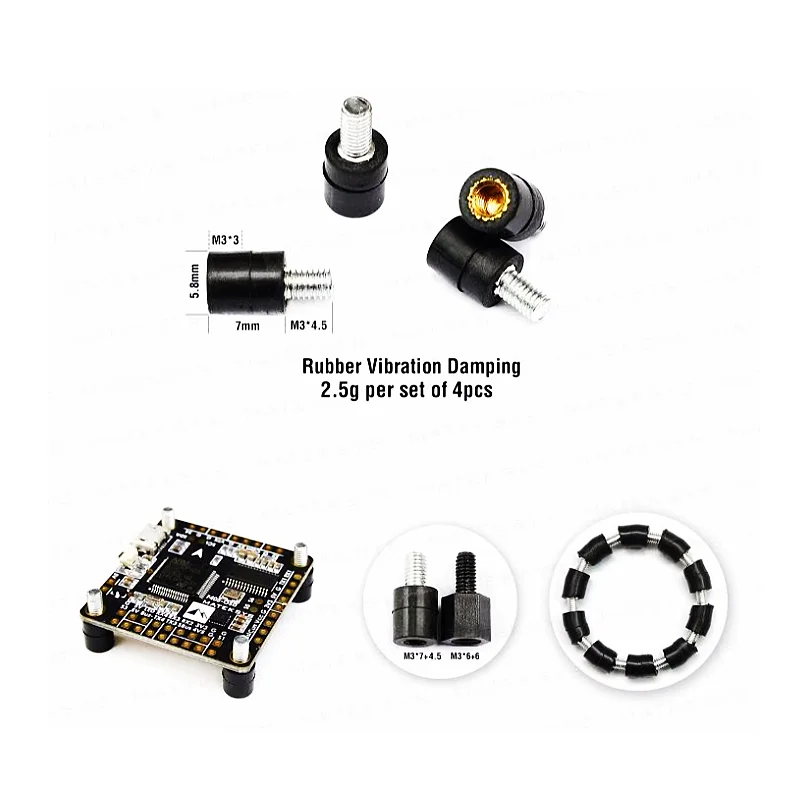 4PCS M3 Flight Controller Anti-Vibration Fixed Screws Mounting VD Rubber Pillar For CC3D FC FPV Racing Drone