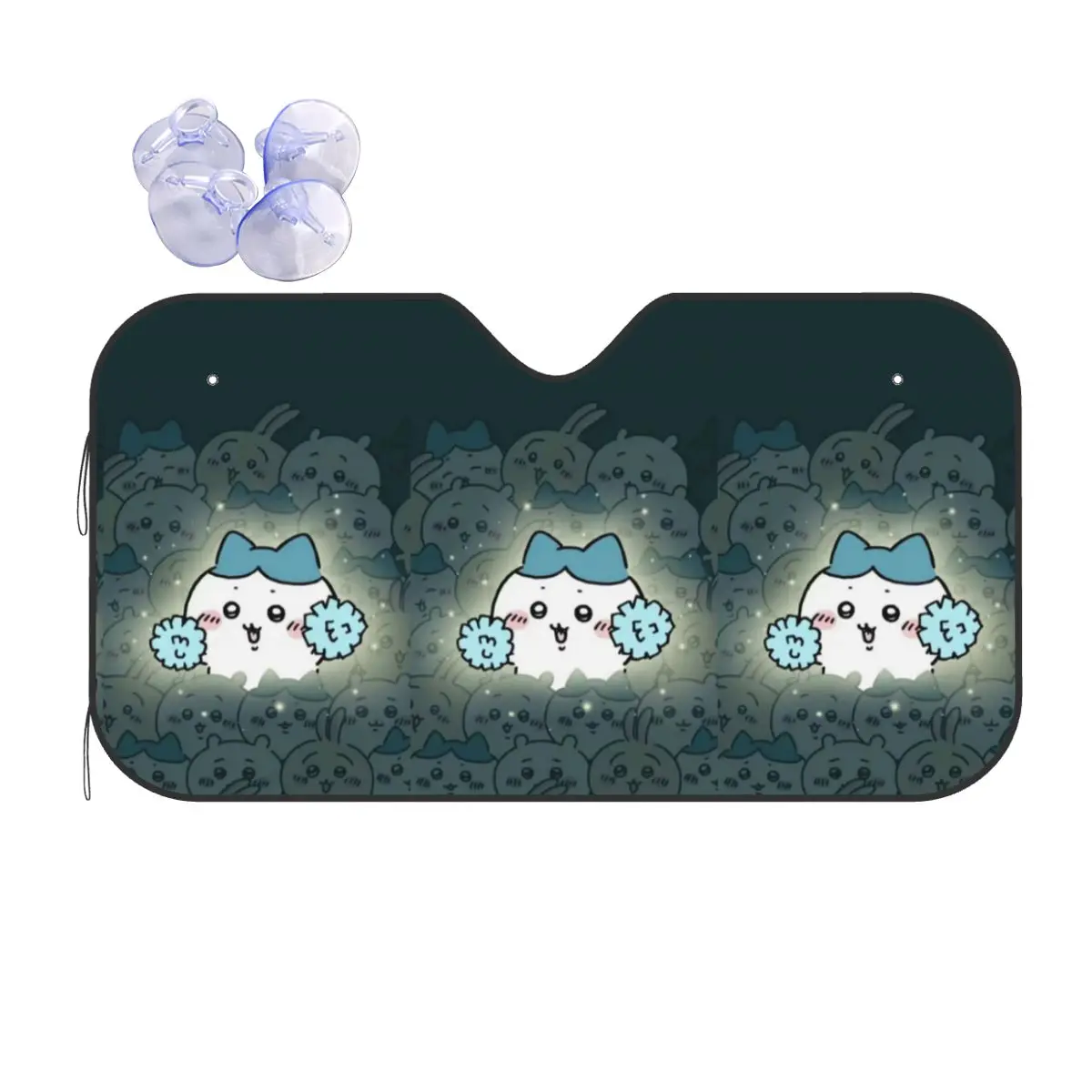 

Custom Funny Cartoon Chiikawaes Windshield Sunshade Folding Reflective Sun Blocker Front Window Shade Visor
