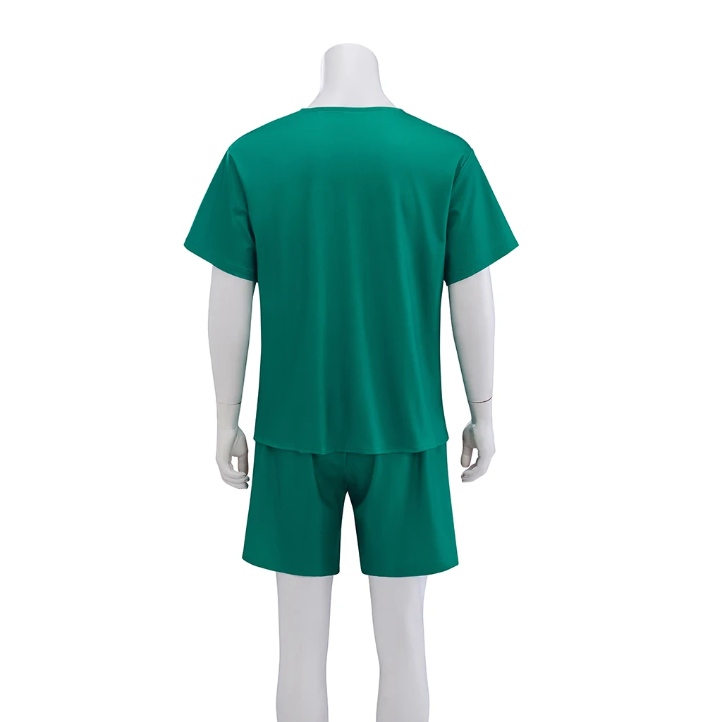 Halloween Costume Men Green Clovers Cheerleader Uniform Bring It On Cosplay Sports Team TShirt Shorts Carnival Party Outfit view 5