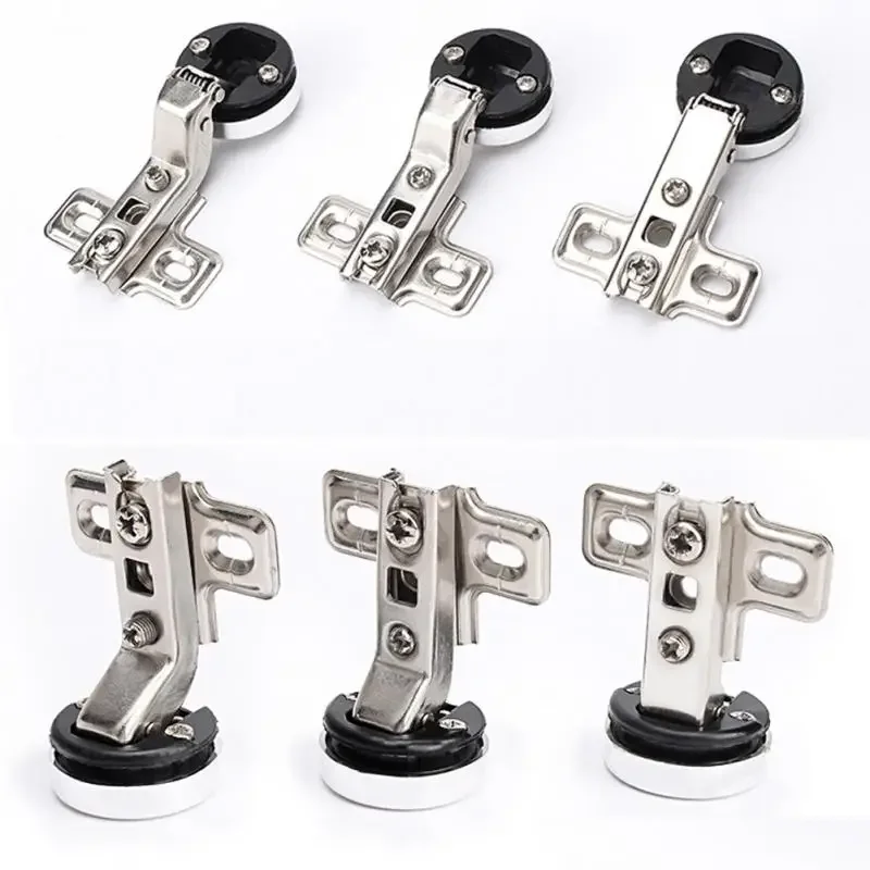 Steel door hydraulic hinges 35mm Cup Screws Glass Door bisagra Damper Buffer Soft Close for Cabinet Kitchen Furniture Hardware