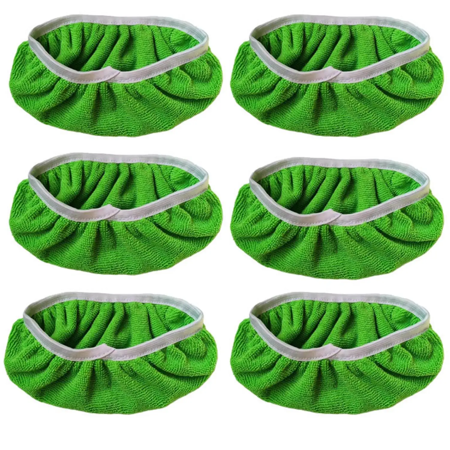 Almofadas de esfregão de microfibra reutilizáveis, varredor de piso de móveis verdes, panos de limpeza úmida e seca, substituição de cabeça de esfregão, toalha de pano lavável