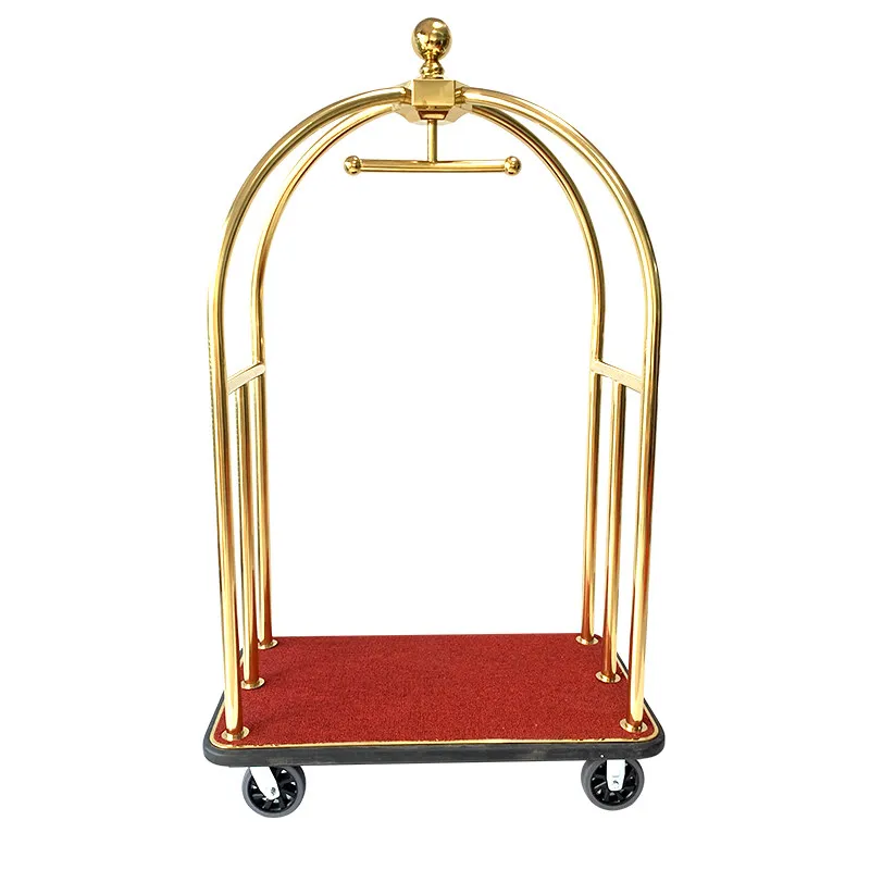 Hotel luggage cart Lobby Concierge cart Airport luggage trailer Silent wheel Wedding shop pull cart Luggage trolley