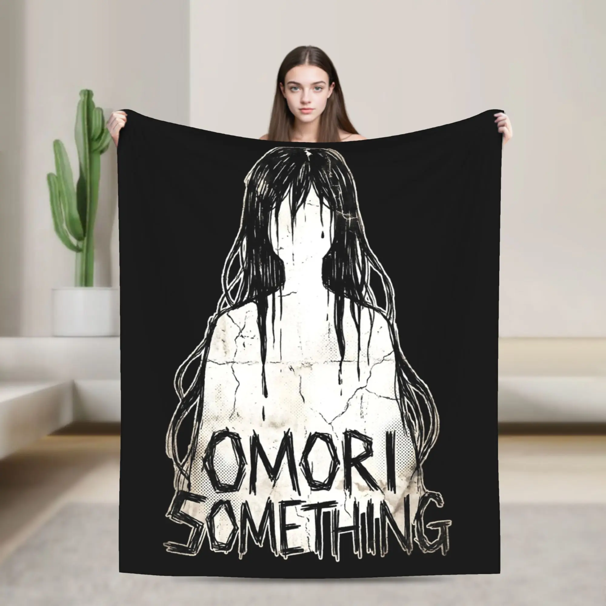 Something Omori Grunge Gamer Blanket Velvet Print  Portable Super Warm Throw Blankets for Sofa Outdoor Rug Piece