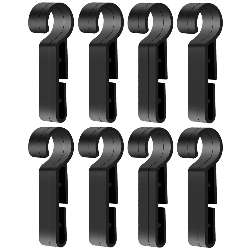 

8 Pcs Headlight Buckle Hard Hat Clips for Black Cap Headlamp Hook Hats Shoulder Strap