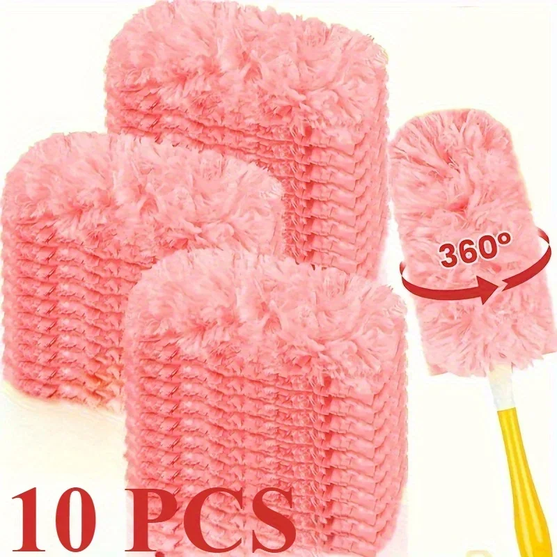 10pcs 360° Rotatable Electrostatic Feather Dust Remover Set - Efficient for Home & Car  Dust Brush House Cleaning Products