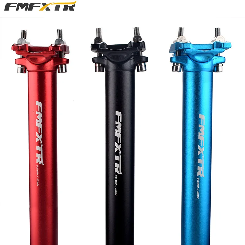 27.2 30.9 31.6 * 400mm MTB Bicycle Seatpost Extended Saddle Seat tube Aluminum alloy Double Nail Straight Saddle Pole Accessorie