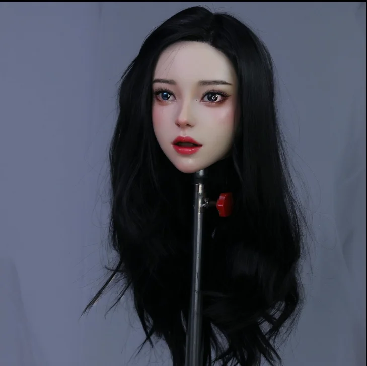TPE Soft Simulation Head Model, Makeup Practice Single Head Mold, Mannequin Head Accessories With M16 Universal Interface