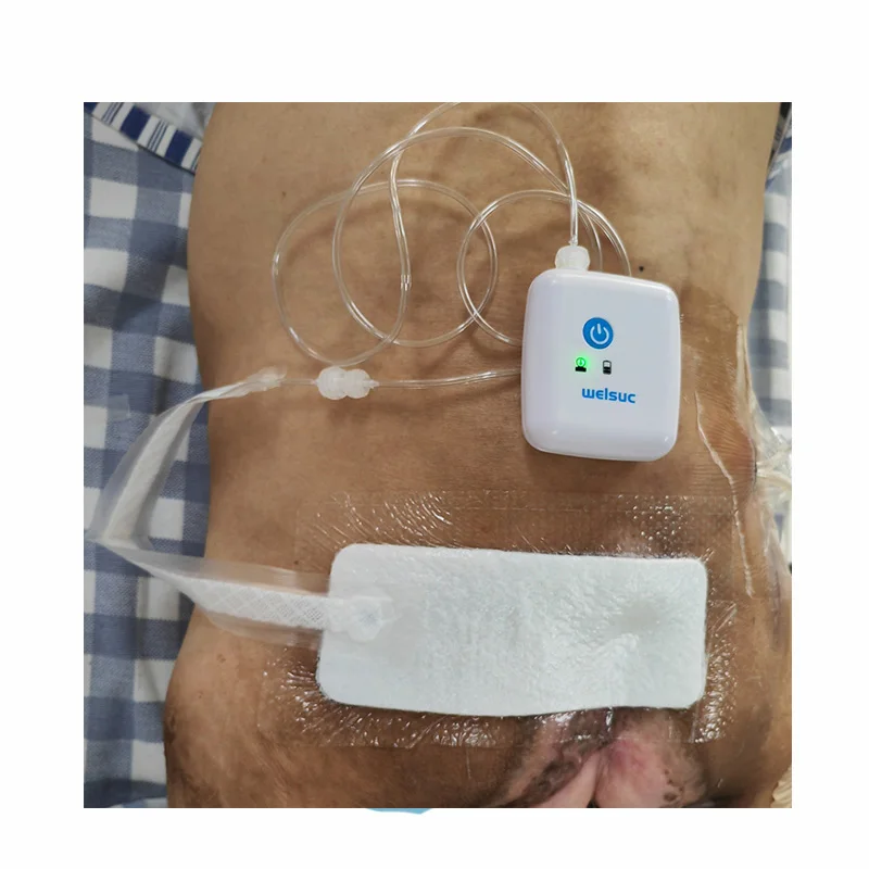 Negative pressure wound therapy medical wound soft dressing kit 17x22cm including port with tube transparent film