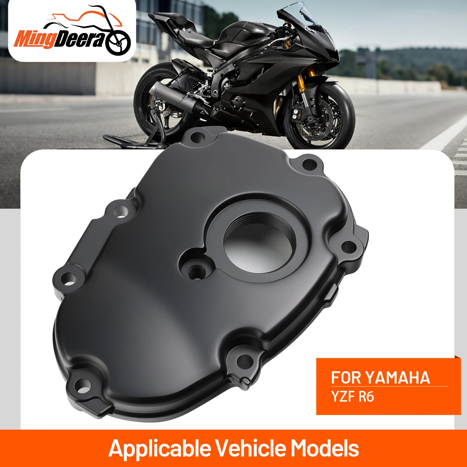 オートバイエンジンステーターカバークランクケースカバー左ステータースターターヤマハ-yzf-r6-yzfr6-yzf-r6-600-2006-2024-ジェネレータースターター用